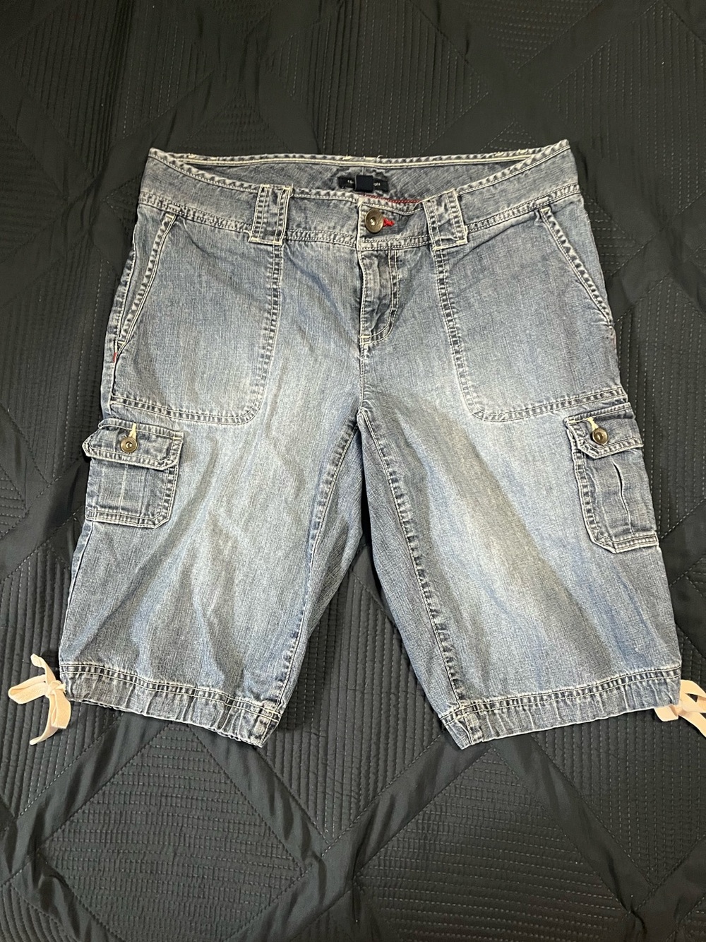 Tommy Hilfiger Light Blue Denim Cargo Shorts
